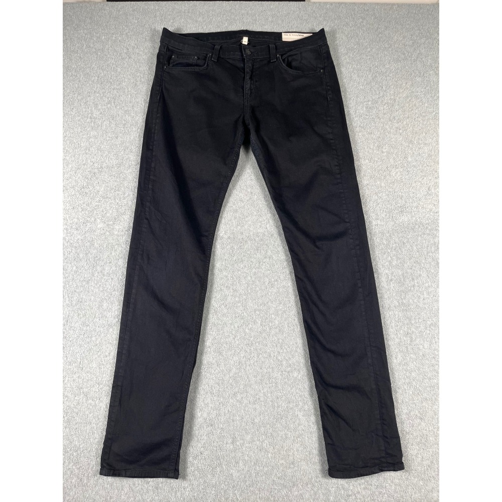 Rag & Bone The Dre Slim Boyfriend Jeans Black W1590O337 Women 30(Measures 33)
